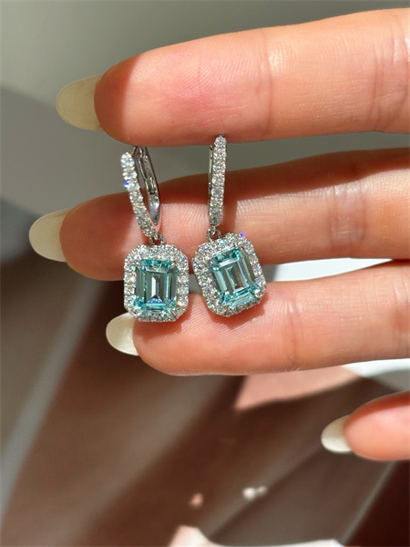 18K gold cultured gemstone earrings