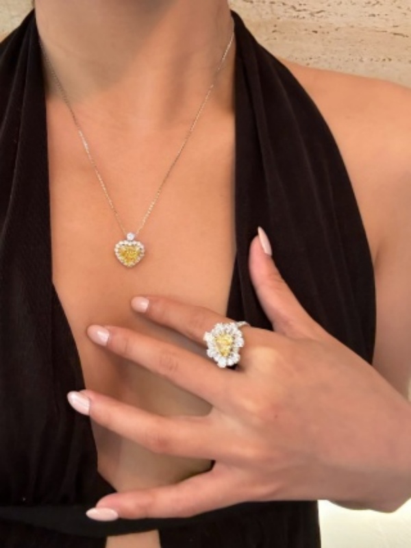 New arrival: PT950 lab-grown diamond pendant