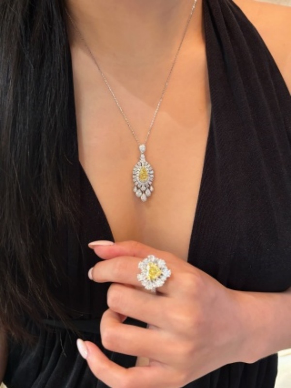 New arrival: PT950 lab-grown diamond pendant